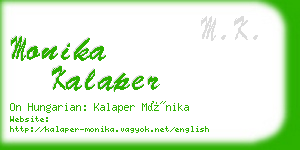 monika kalaper business card